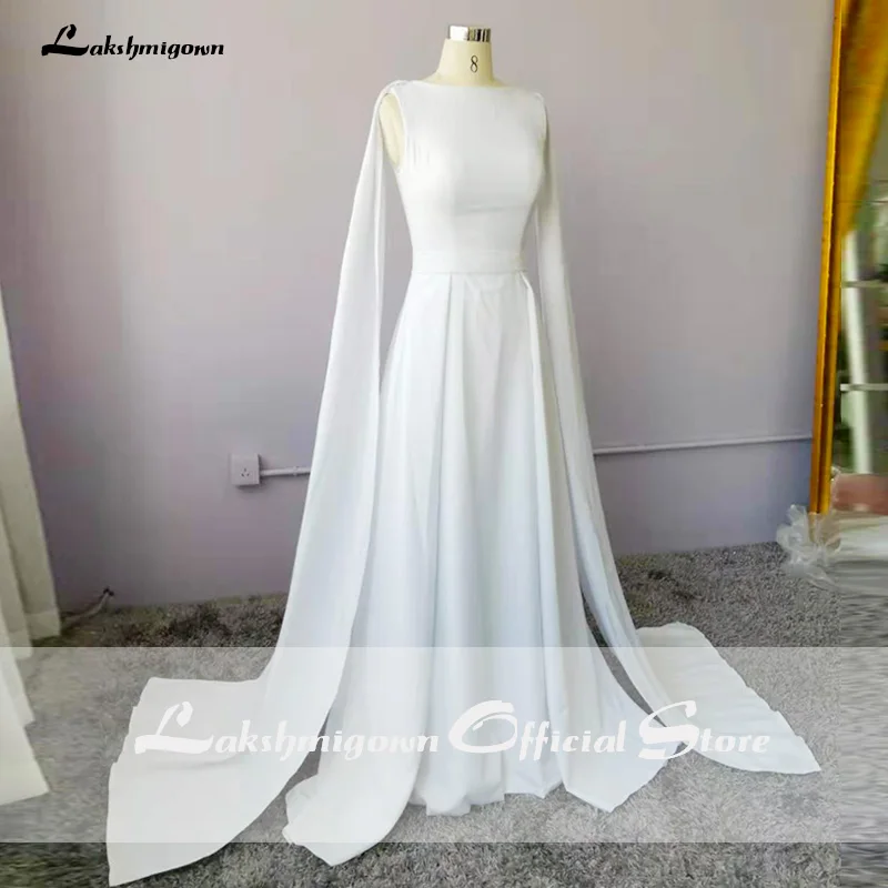 Lakshmigown чисто белые свадебные платья, атласные наружные Красные ковровые платья Vestido De Noiva