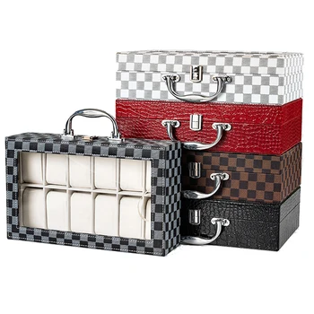 

12 Grids Handmade Watch Box Clock Box Time Box Watch Case for Watch Holding