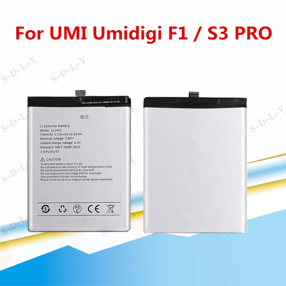 5150mah S3 Pro Battery  for Umi Umidigi S3 Pro F1/ F1 Play Replace Cell Phone Batteries +Tracking + Tools nokia battery