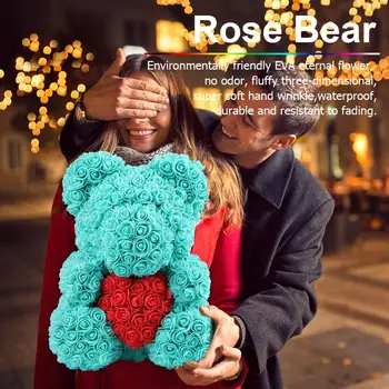 

Preserved Eternal Soap Flower Rose Bear Valentine Wedding Birthday Gift Wedding Supplies Gifts for Girls and Mother Dropshipping