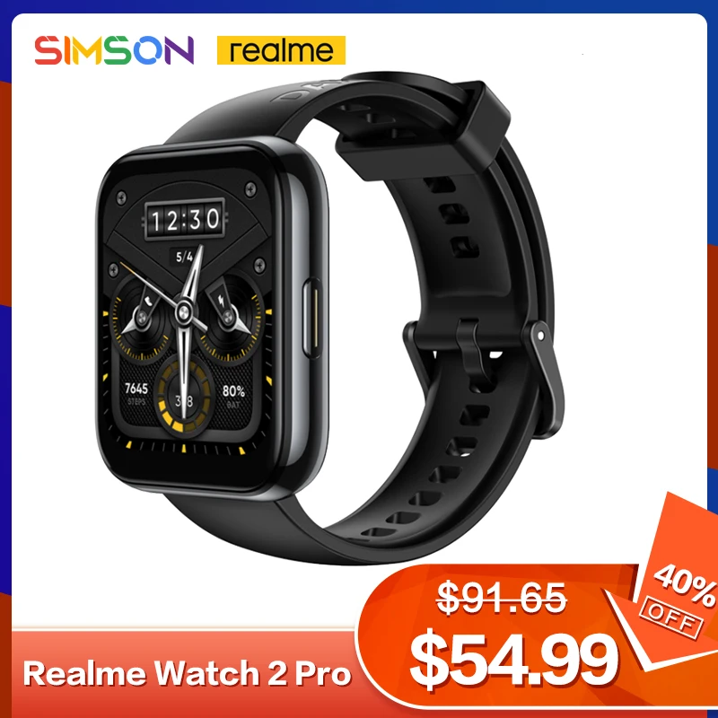 Смарт-часы realme Watch 2 Pro 14 дней без подзарядки 90 спортивных режимов GPS | Электроника