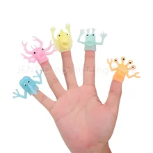 Lot de 5 marionnettes à doigt TPR pour bébé, accessoires pour raconter des histoires, forme de monstre aléatoire, doigts Fidget, jouets pour enfants, cadeau