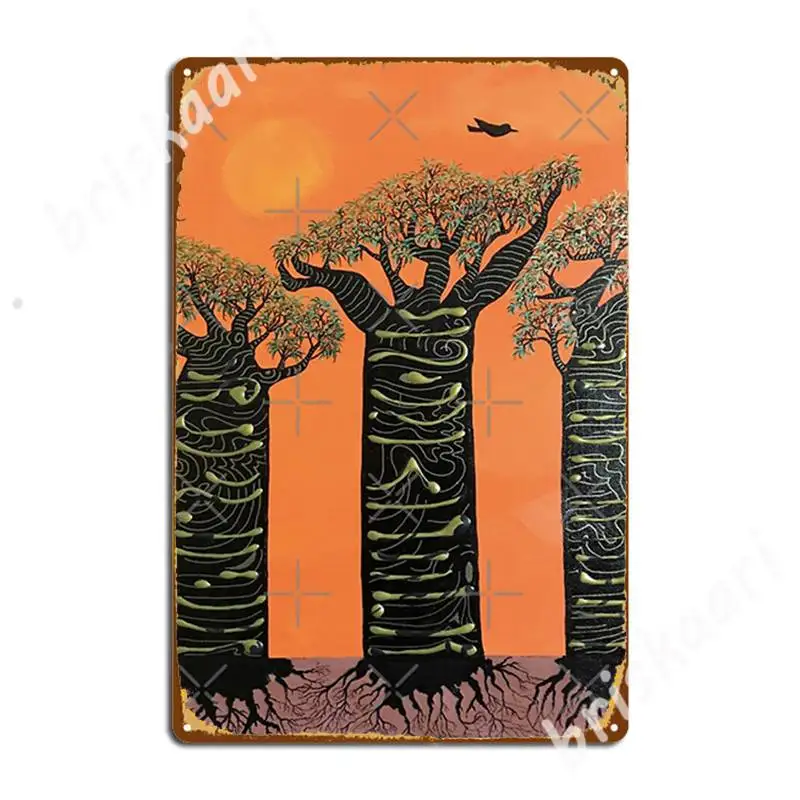 Baobab Tree Metal Signs Bar Cave Placche Cinema Garage Stampa Tin Sign Poster