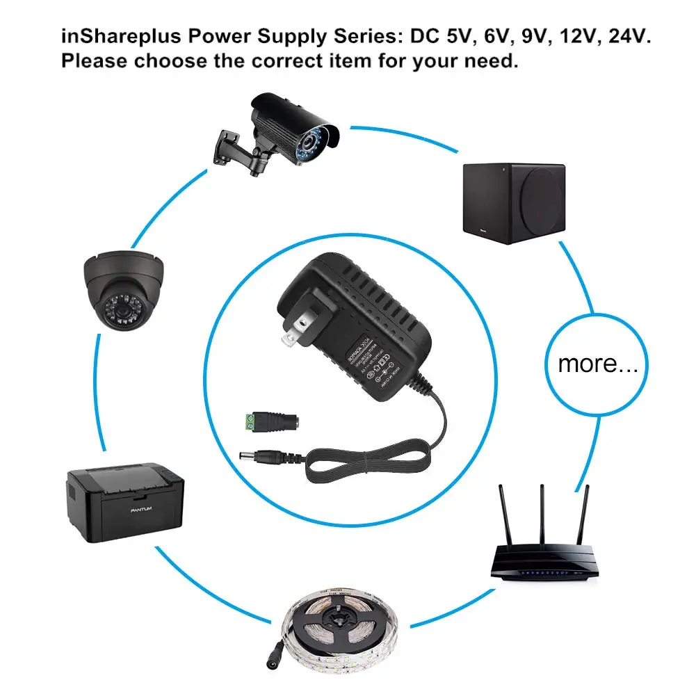 AC 100V 240V to DC 12V 2A 2000mA EU/US/UK Plug 5 5x2 5mm для 3528 5050 светодиодной ленты камера источник