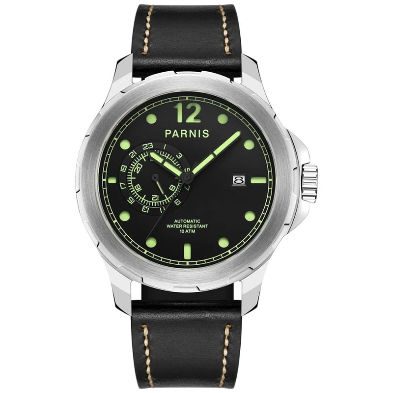 

Parnis 44m Automatic Mechanical Watch Men Miyota Movement Luxury Luminous Waterproof Sapphire Crystal Calendar Wristwatch Men