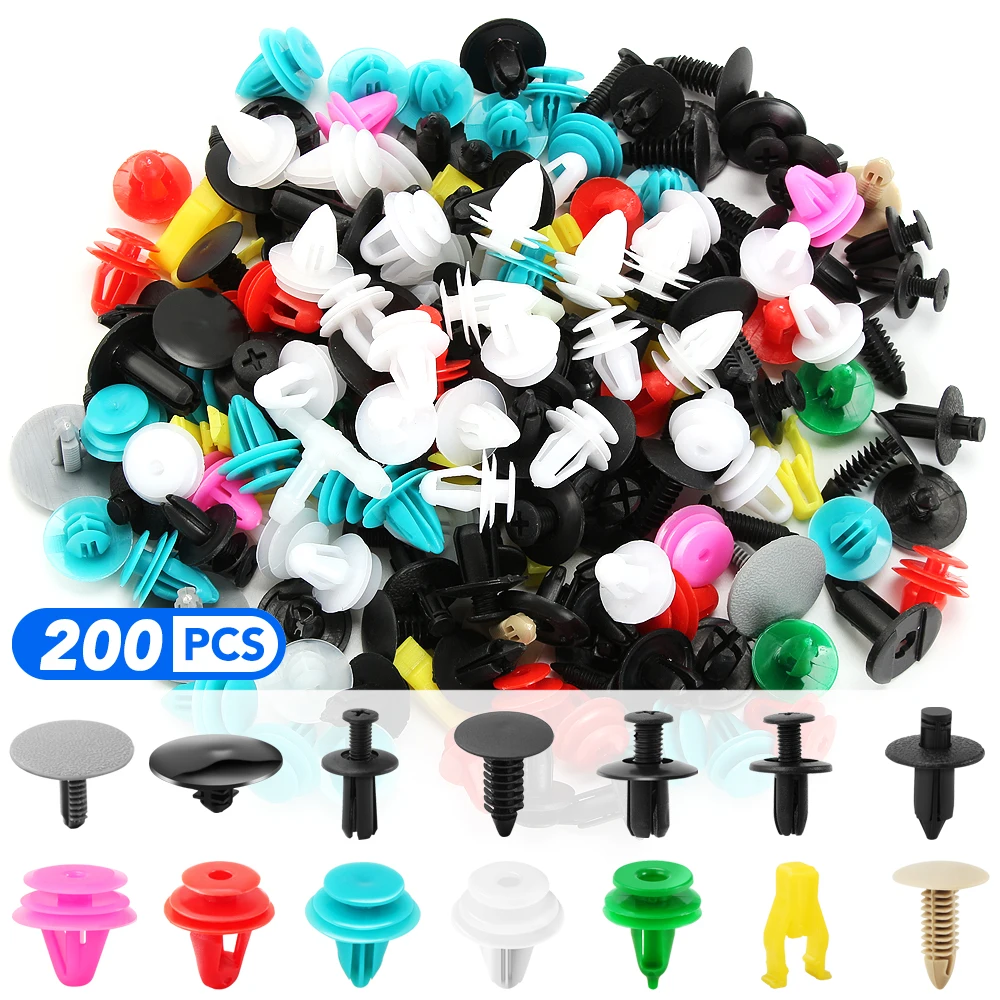 200Pcs Universal Mixed Auto Fastener Clips Car Accessories For OPEL Corsa Insignia Astra Antara Meriva Zafira Chevrolet Captiva |