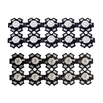 

20Pcs 3W High Power Star LED Light Lamp Bulb (Green/Red)--Great for Making Light Sources for Video Camera