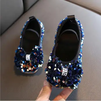 

Kids Shoes Children Infant Kids Baby Girls Bowknot Bling Sequins Single Princess Sneakers Size 21-35
