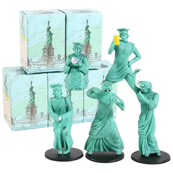 

The Statue of Liberty Mini Funny Figures Collectible Figuines Toys 5pcs/set