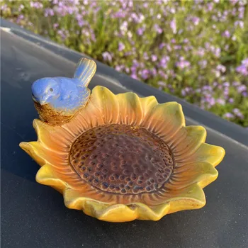 

porcelain sunflower bird decorative plates home decor Ashtray Soap Box ceramic ornaments creative key storage plate figurines