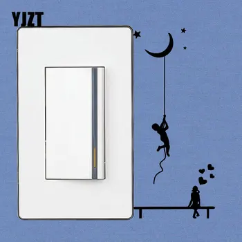 

YJZT Black Tree Love Fashion Vinyl Wall Decal Switch Sticker 8SS-2605