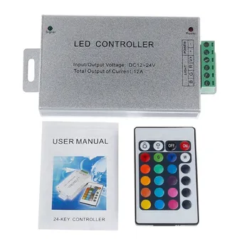 

IR Remote Controller for RGB or RGB Model Common Anode 12V-24V RGB 24 Keys Lights Led Strip