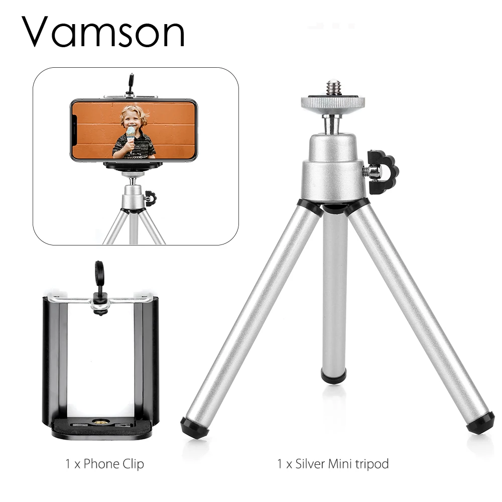 VP413-VP129A Vamson для Go Pro аксессуары мини масштабируемый монопод Штатив для GoPro Hero 8 7 6 5 4 3+ для Sj4000 для Xiaomi для Yi камеры VP413 - Цвет: VP413-VP129A