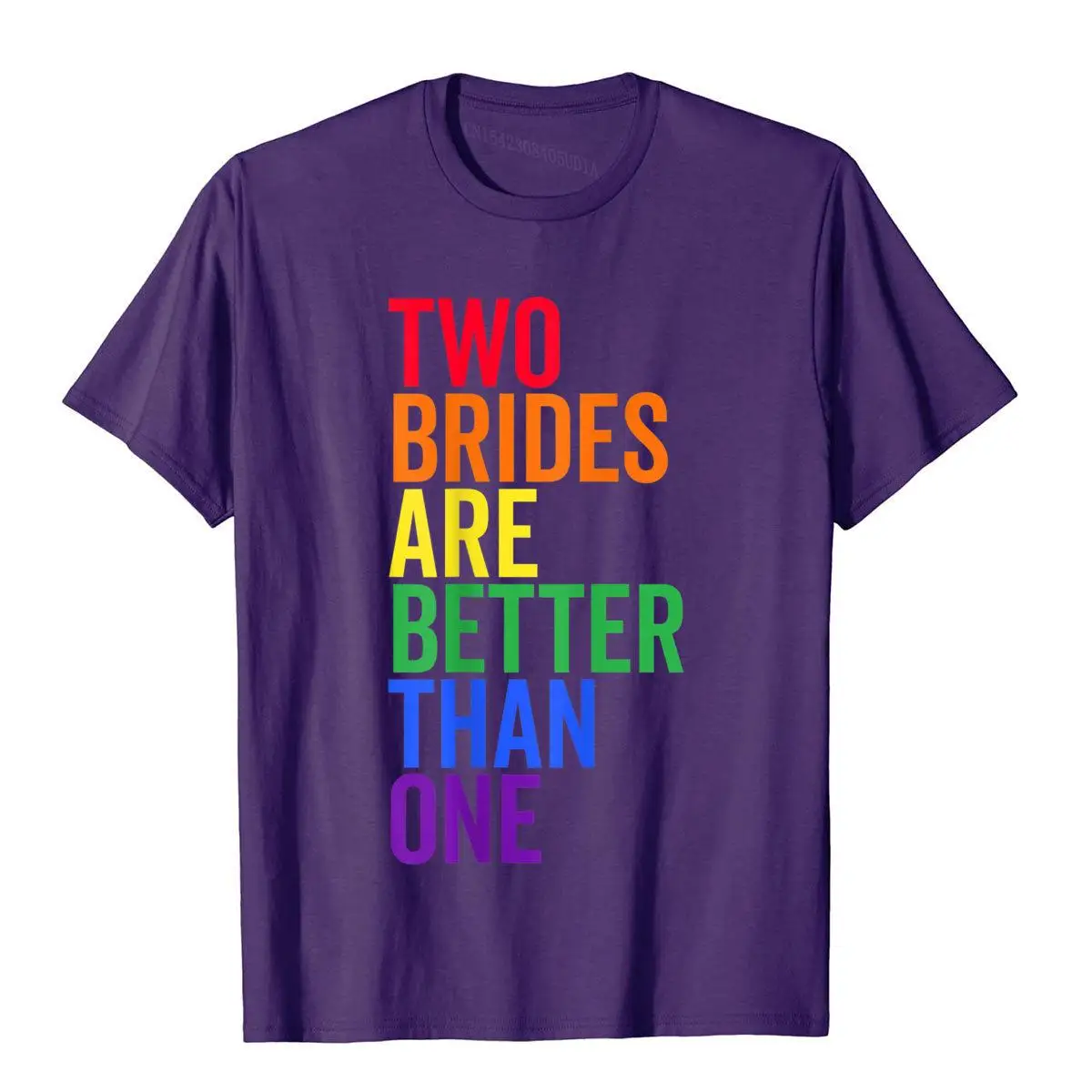 Two Brides Are Better Than One Cute Lesbian Wedding Gift T-Shirt__B12121purple
