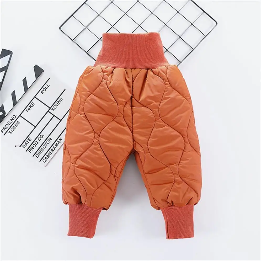 Children Winter Pants Warm Plus Velvet Thicken Boys Girls Sports Pants Toddler Cotton Trousers Fit For 9M-4T