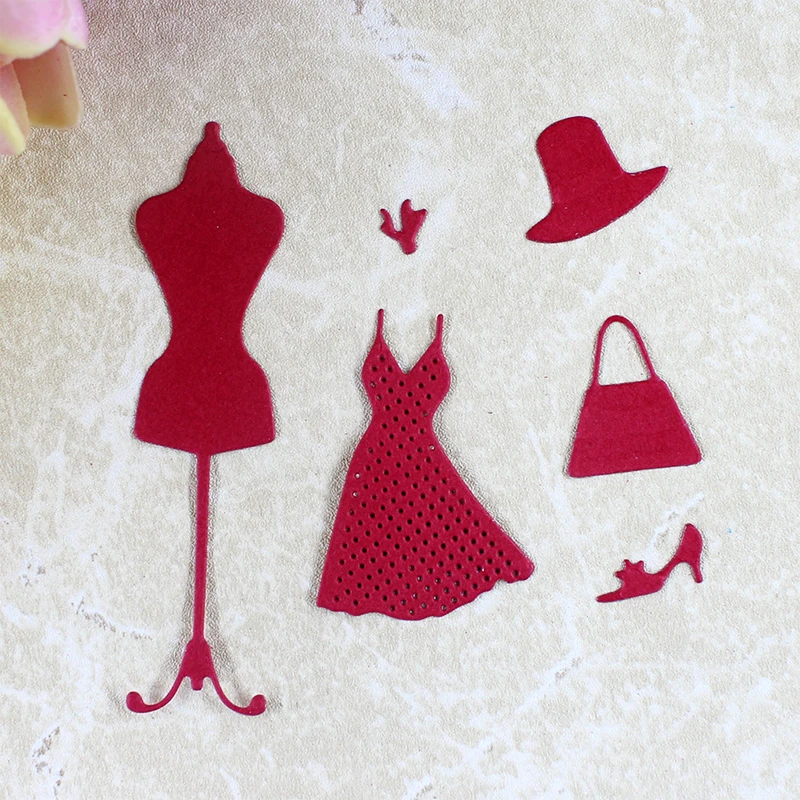 

Skirt Dress Hat Bag Sandals Shoe Women Clothing Metal NEW DIE CUTS for Scrapbooking Paper Cards Embossing Cutting Templates