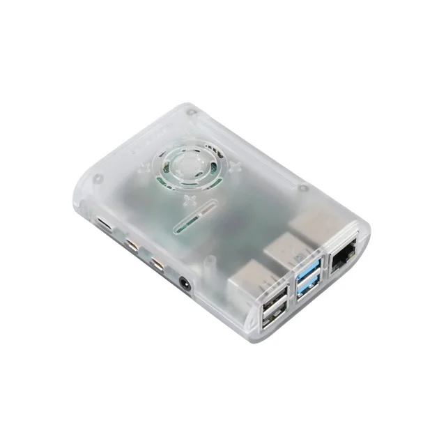 Clear Raspberry Pi 4 черная прозрачная белая полка АБС чехол для RPI 4 Модель B защитный корпус Поддержка охлаждающего вентилятора - Цвет: Clear