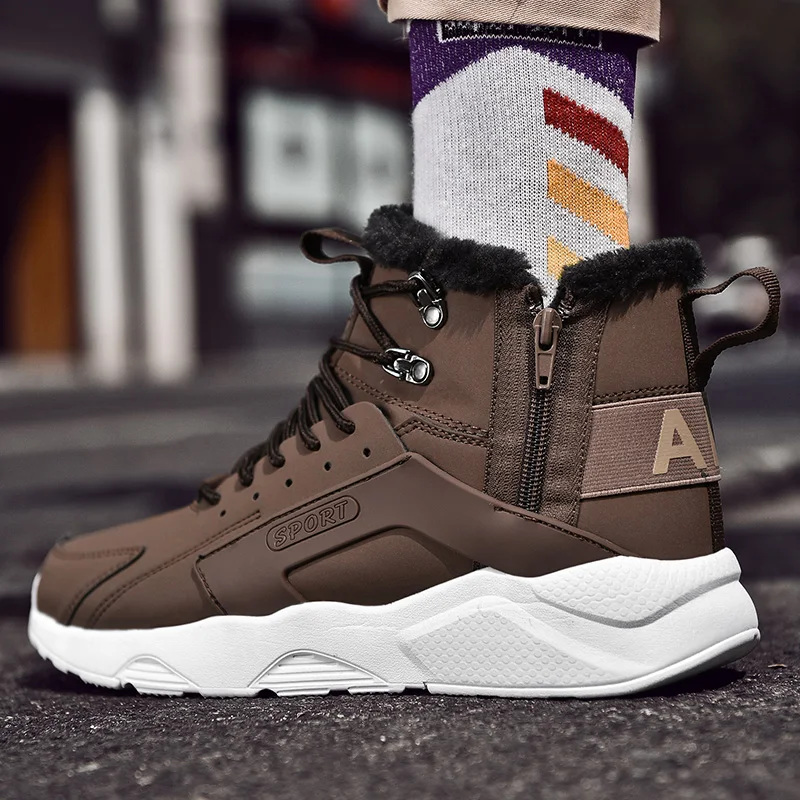 Winter Warm boots Hiking shoes botas tacticas hombre Hight top plus cotton outdoor shoes waterproof chaussures sport homme