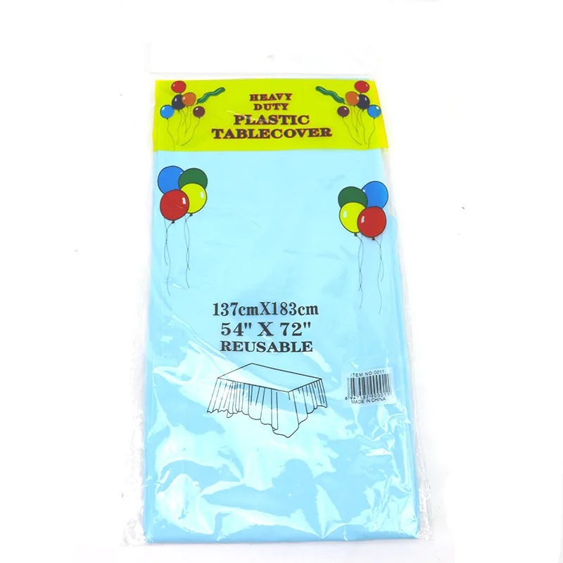 Light blue Экологичные одноразовые пластиковые вечерние скатерти для свадьбы, дня рождения, дома, события, вечерние скатерти, пластиковые скатерти - Цвет: Light blue