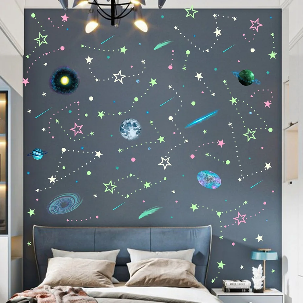 1049Pcs Glow in The Dark Stars for Ceiling,Moon Wall Decals Glow in The  Dark Kids Wall Decors for Kids Bedroom - AliExpress