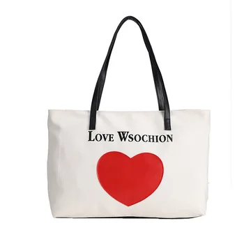 

Ladies bag new Korean fashion handbag large capacity portable shopping bag canvas bag casual art shoulder bag student bag