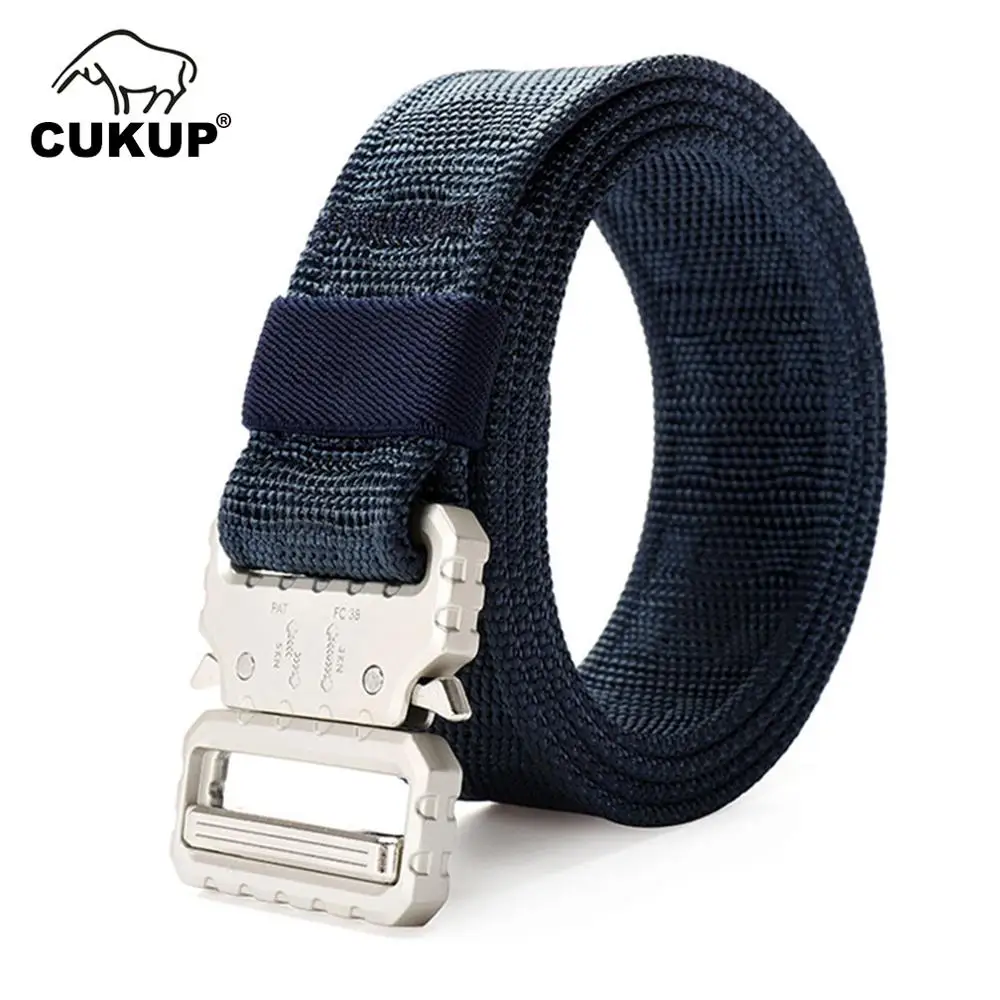 

CUKUP Unisex Design Quality Dragon Nylon Tactical Military Belts Buckle Multi-functional Belt Jeans Accessories 125cm CBCK149