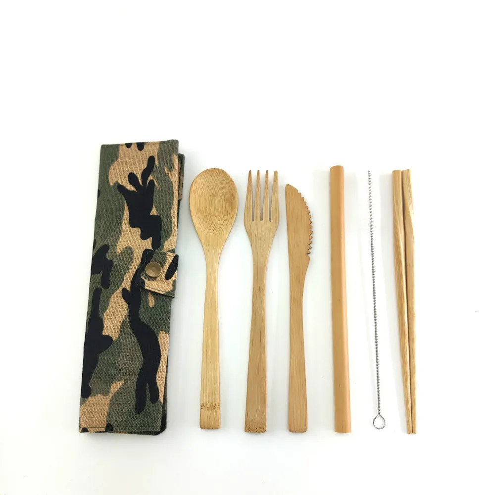 Bamboo cutlery set (8)