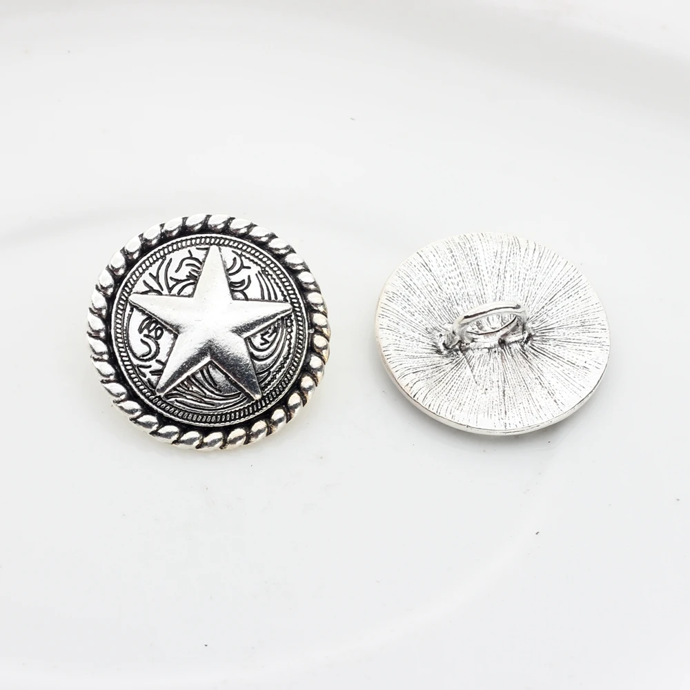 CONCHO Zink-legierung Runde Form Überzug Vintage Dekorative Tasten Charms Anhänger 3 teile/los 30MM für DIY Zubehör – Detail 2