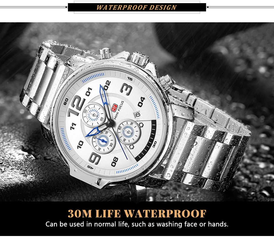 Relógio de quartzo MINI FOCUS para homens à prova d'água_voghion.com