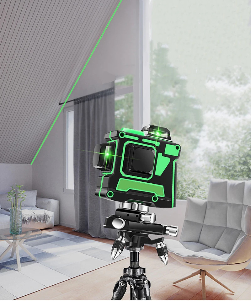 3D 12 линий лазерный уровень самонивелирующийся 360 горизонтальный и вертикальный крест супер мощный зеленый лазерный луч линии