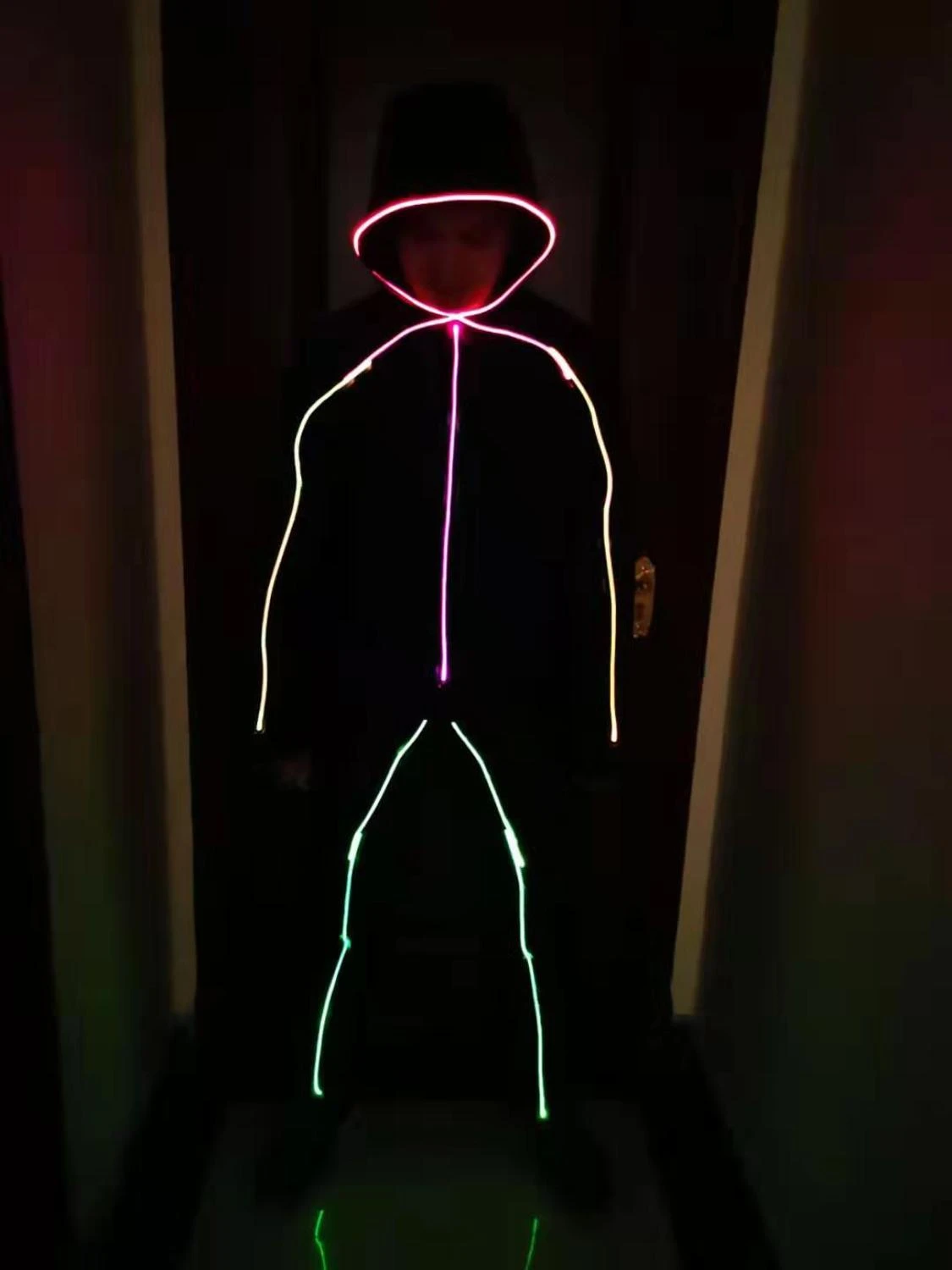 LED Stickman figure costume Kids led stick figure costume led Tron