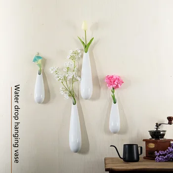 

Wall Decoration Small Water Drop Wall Vase Hotel Soft Decoration Restaurant Wall Ceramic Handicraft Decoration