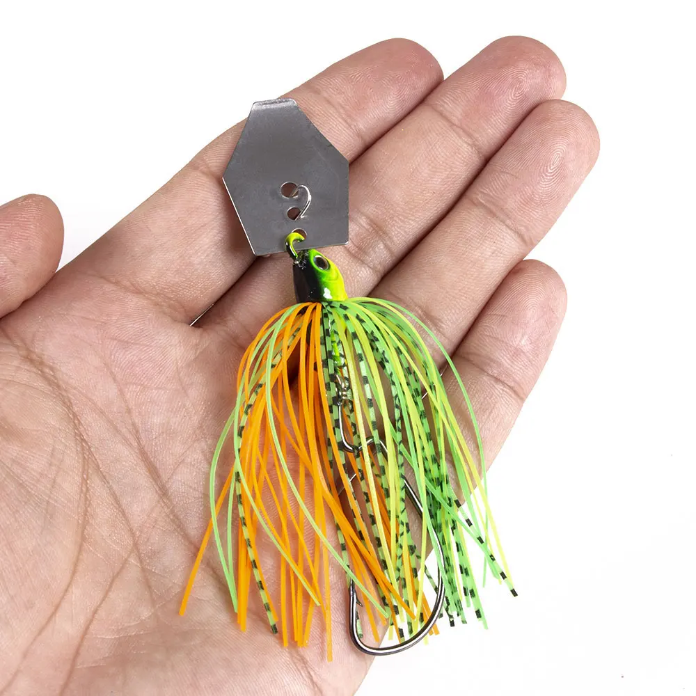 

1Pcs Jig Head Fishing Lure 11g Buzzbait Chatter Bait Wobbler Isca Artificial Rubber Skirt for Bass Pike Blade Spinner Bait