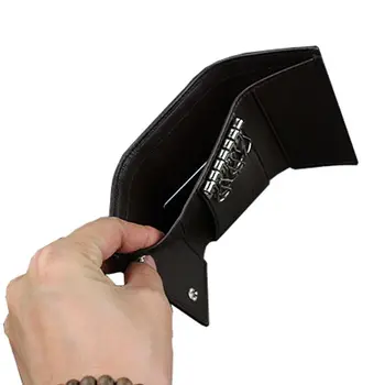 

Men brand Car Key Zipper Wallet Genuine Leather City Jogging Bags