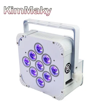 

10/lot wireless led dj stand 6 Colors 18w led battery operated wireless dmx led flat par uplighting led par for truss