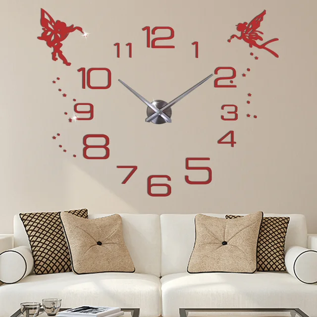 Amazon Orologio Da Parete Lettere Orologio Adesivo Da Parete