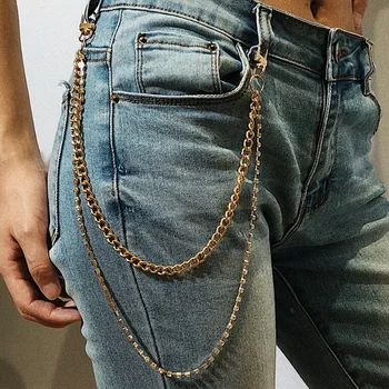 

Hot New Fashion Waist Belt Chain Lady Crystal Chain Belt Jeans Wallet Keychain Rock Hip Hop Waist Belt