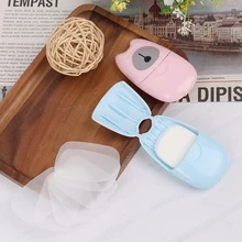 Портативная коробка для мытья рук, ароматизированные листы, одноразовое мыло в коробке, бумага