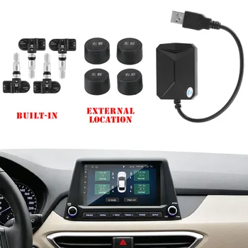 

LEEPEE Display Alarm System Android Navigation Car Radio 5V Internal 4 Sensors USB Android TPMS Tire Pressure Monitoring System