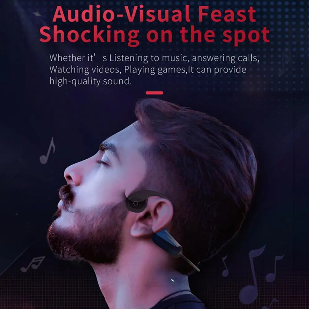 A9, портативные беспроводные наушники с костной проводимостью, Bluetooth 5,0, Hi-Fi, спортивные наушники, IP56, стерео, громкая связь, HD, вызов, Шейная гарнитура