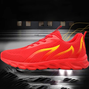 

Men's new large size casual shoes soft bottom running shoes red sports shoes fashion trend style comfortable feet