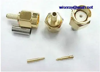 

DHL/EMS 2 Sets copper SMA male plug crimp for RG174 RG316 LMR100 cables RF Connector samples-A8