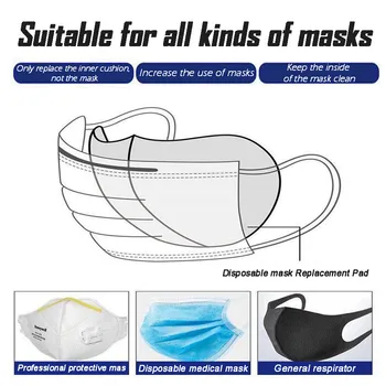 

40pc Mask Gasket Face Mask Pm2.5 Filter Activated Carbon Breathing Filters Breathable Mask Replace Filter White Dropshipping
