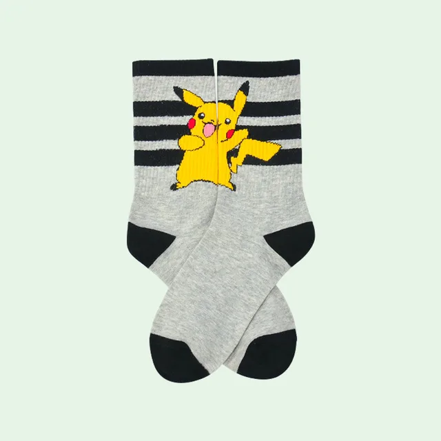Cute Pokemon Pikachu Figure Cotton Socks Pokemon Squirtle Charmander Bulbasaur Anime Cosplay Men Women Ankle Cotton Socks 6
