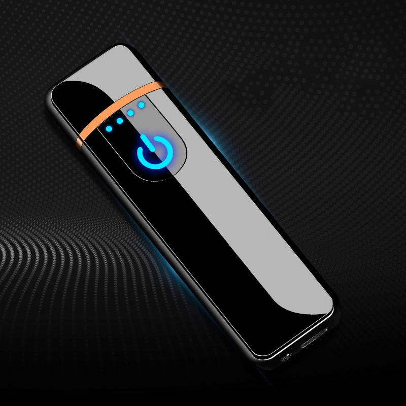 

Mini USB electronic cigarette lighter windproof Touch sensor lighters men gifts for men gadgets cigar smoking accessories