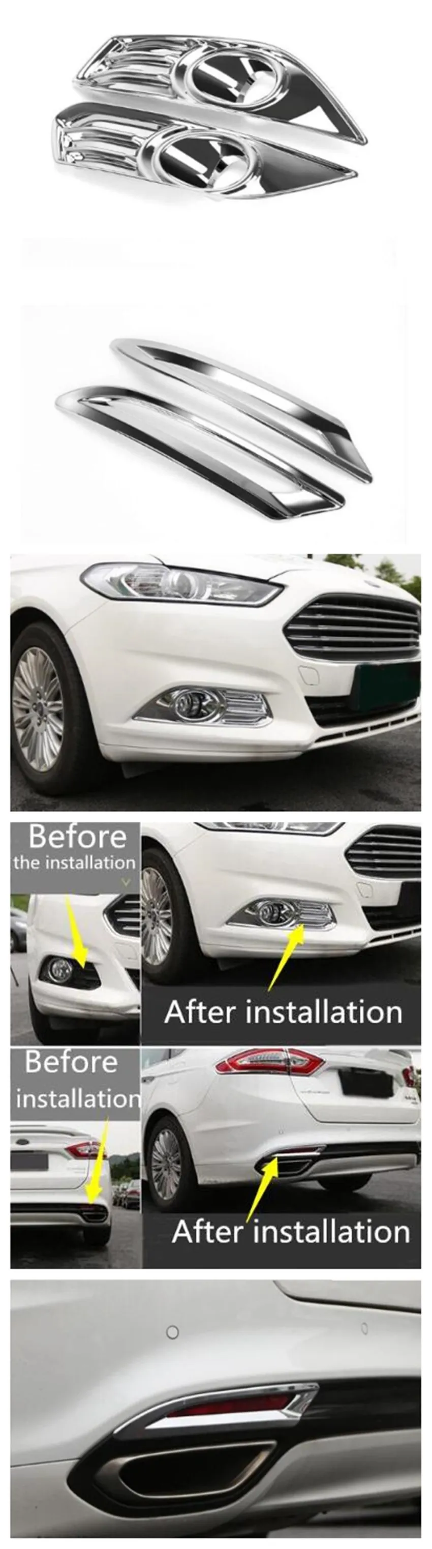 Для Mondeo передний противотуманный Абажур, задний противотуманный фонарь рамка Декоративная полоса специально для Ford 13-16 Mondeo ремонт