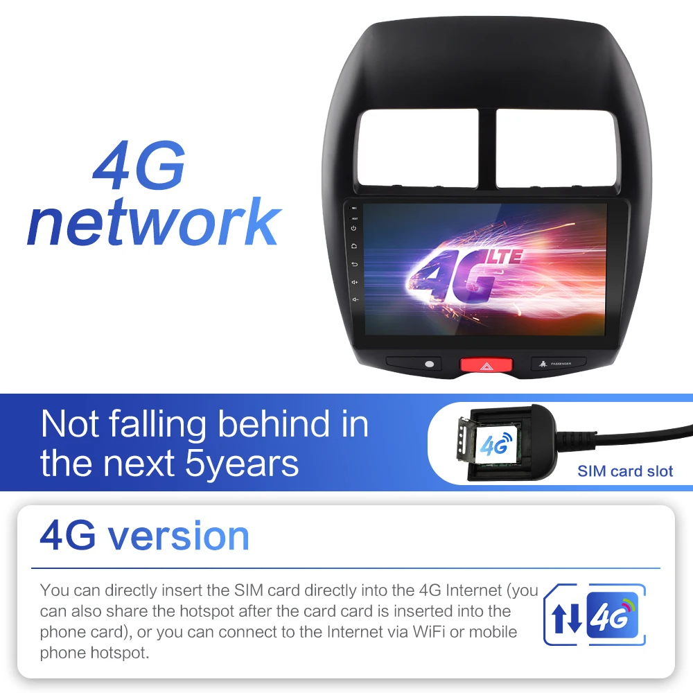 2G+ 3 знака после 2G DSP 2 din Android 8,1 4G сеть для автомобиля радио мультимедиа видео плеер для Mitsubishi ASX 2010 2011 2012 2013-, Wi-Fi, BT