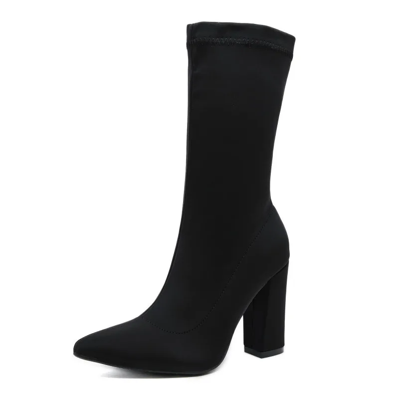 

Shoes Lace Up Boots Sexy Thigh High Heels High Sexy Bootee Woman 2019 Luxury Designer Zipper Booties Ladies Winter Women