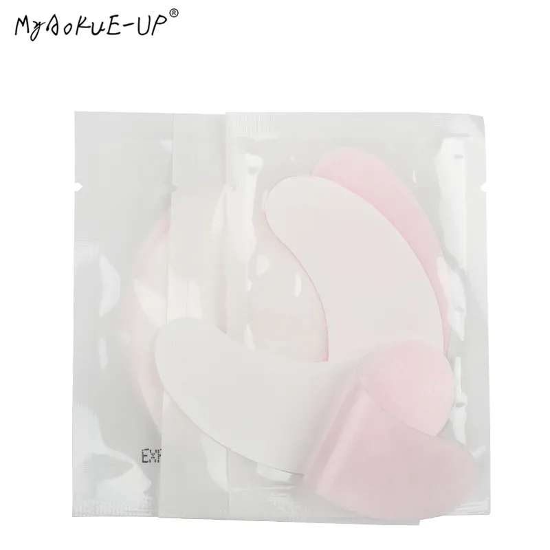 transaprent pink 1000 пар подушечки для глаз бумажные патчи глаз накладки-наклейки под глаз Макияж наращивания ресниц Инструменты - Цвет: transaprent pink