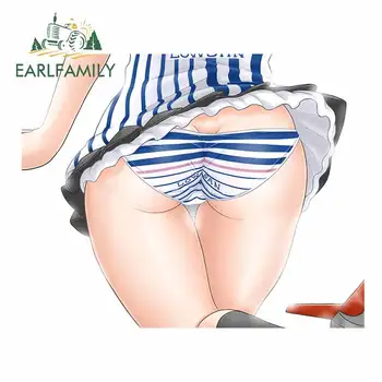

EARLFAMILY 13cm x 10.4cm For Anime Waterproof Car Sticker Car Door Protector Decal Sunscreen Sticker Occlusion Scratch